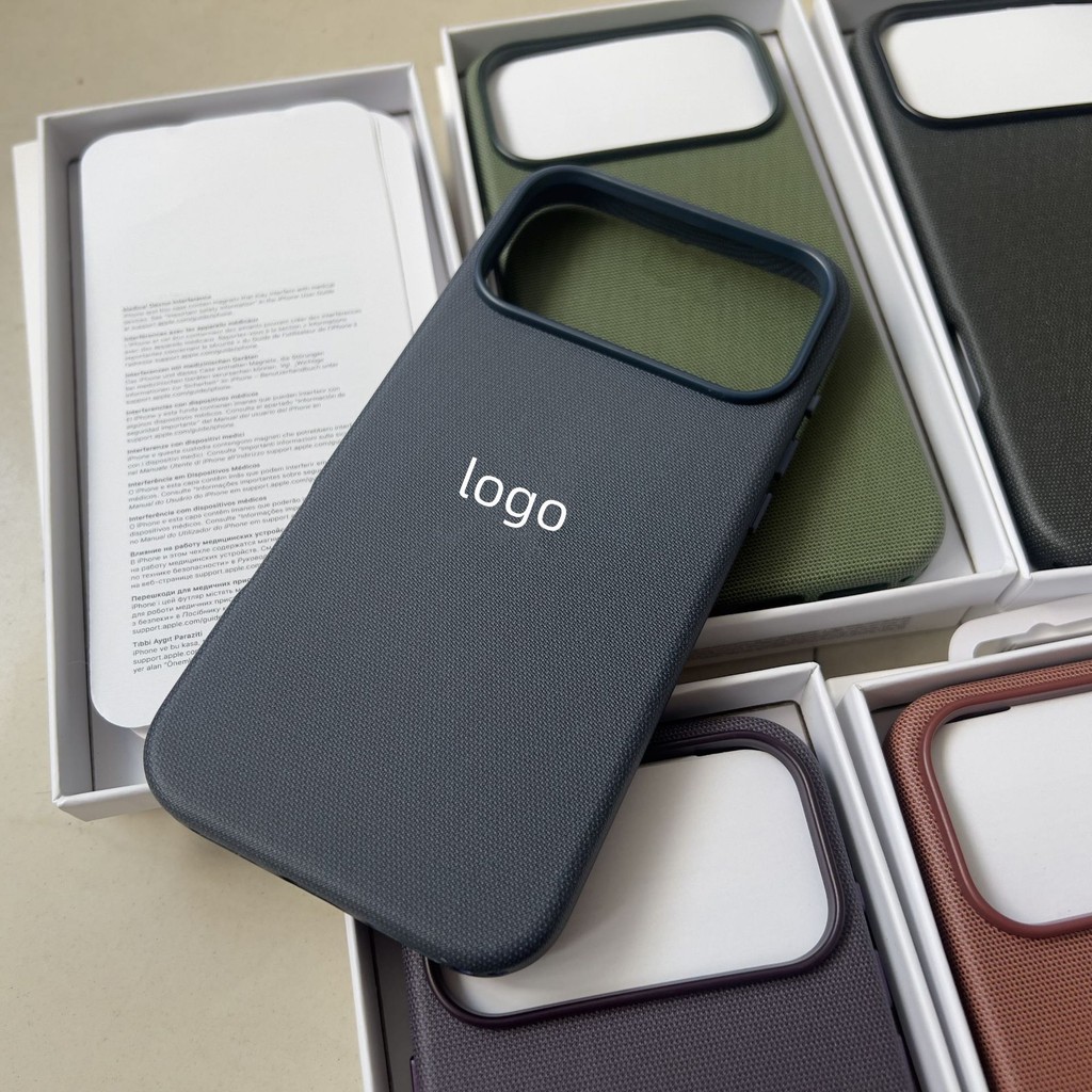 เหมาะสําหรับ iPhone 17 Pro Max Leather 17air Fiber Patterned Magnetic Phone Case พร้อมแอนิเมชั่น - รูปที่ 2