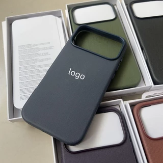เหมาะสําหรับ iPhone 17 Pro Max Leather 17air Fiber Patterned Magnetic Phone Case พร้อมแอนิเมชั่น