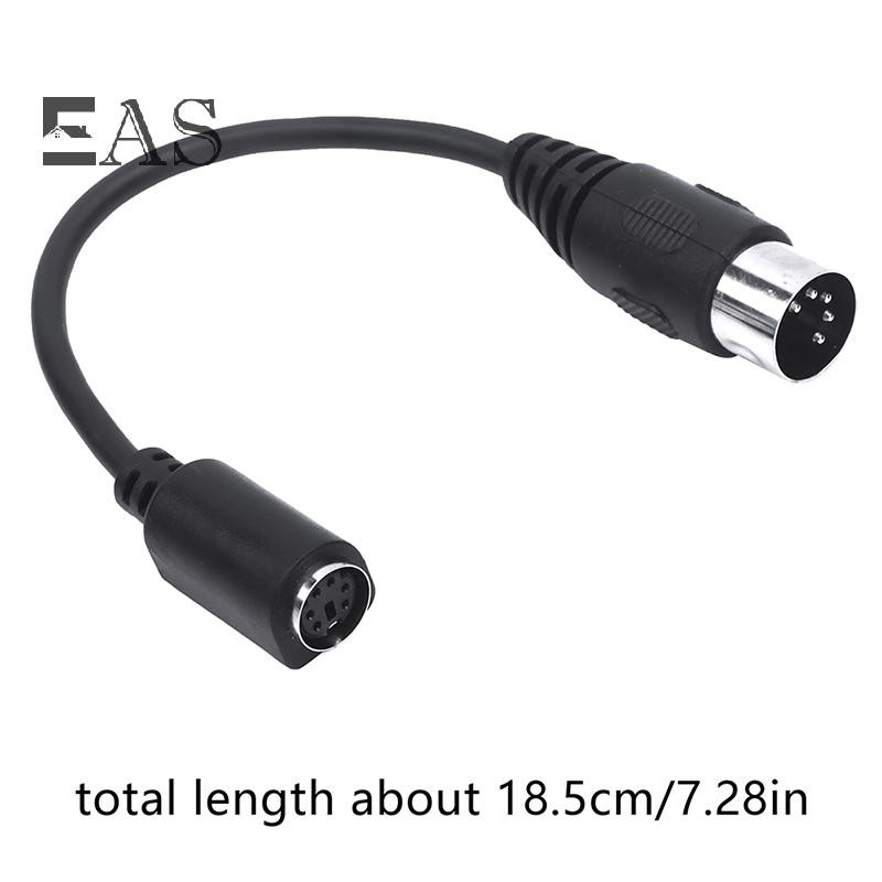 [EA] MD 6-pin Female to DIN 5-pin Male Cable Ps2 Keyboard and Mouse Transmission Cable TH