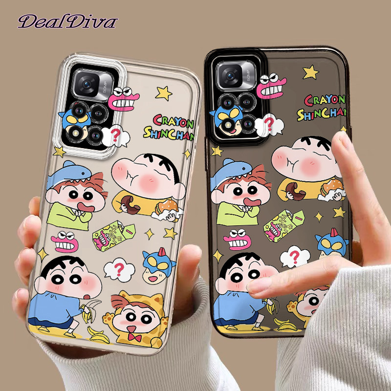 เคสโทรศัพท์ขนมขบเคี้ยว Shin-chan เหมาะสําหรับ Redmi หมายเหตุ 10 12 13C 13 9C 10A 9C 9 9A 13 8 A3 11 