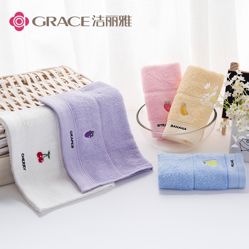 จิเอลิยา ผ้าฝ้ายแท้เด็กผ้าเช็ดตัวผ้าเช็ดตัวขนาดเล็กผ้าเช็ดตัวเด็กผ้าเช็ดตัวนุ่มดูดซับ 31139.11