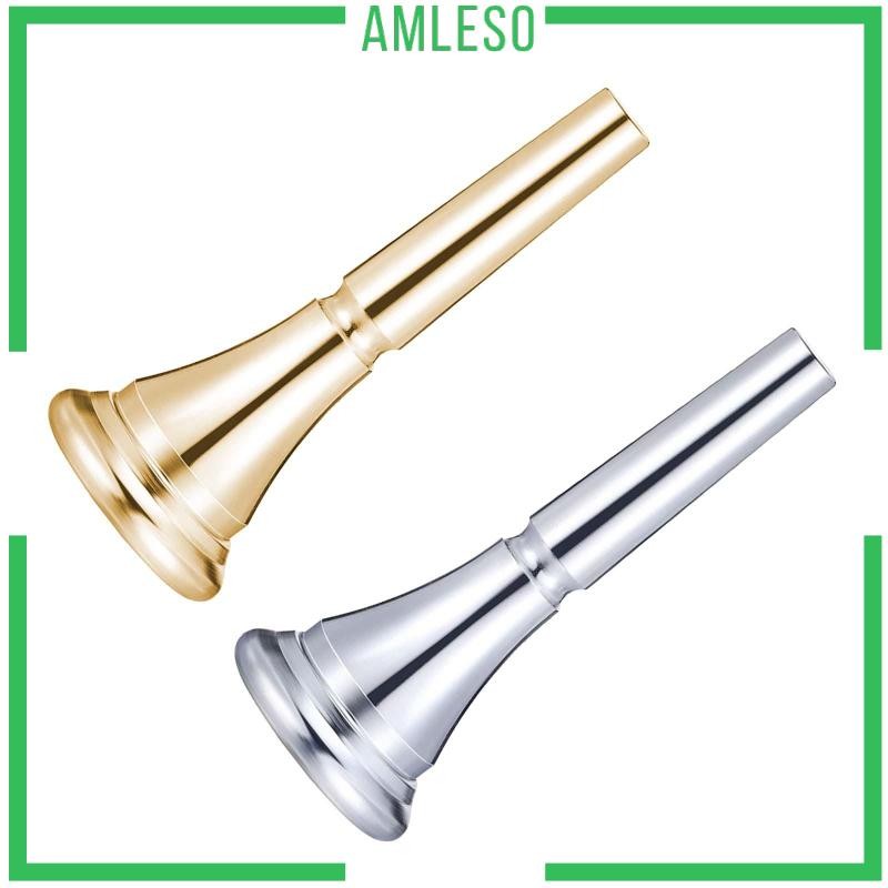 [Amleso] Trombone Mouthpiece ทรัมเป็ตปากเป่าทนทานปฏิบัติมาตรฐาน French Horn Mouthpiece Horn Mouthpiece สําหรับเริ่มต้นคอนเสิร์ต
