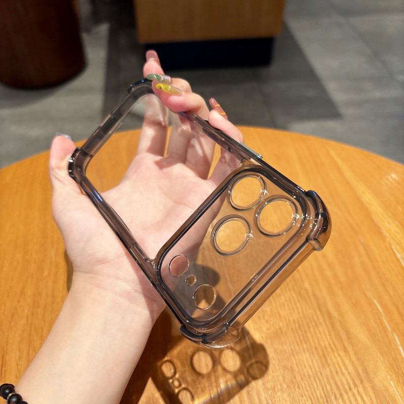 Simple anti drop อะคริลิคโปร่งใสสําหรับ iPhone 11 12 13 14 15 16 17 Pro Max Plus Air X XR XSmax ปลอกโปร่งใสสําหรับ iPhone17 กรณี - รูปที่ 5