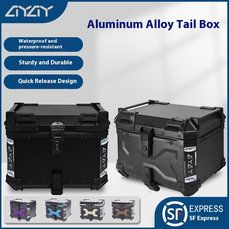 [พร้อมสต็อกจัดส่งฟรี] AYAY Combination Lock Black Samurai นูนอลูมิเนียมอัลลอยด์ไฟท้ายรถจักรยานยนต์ T