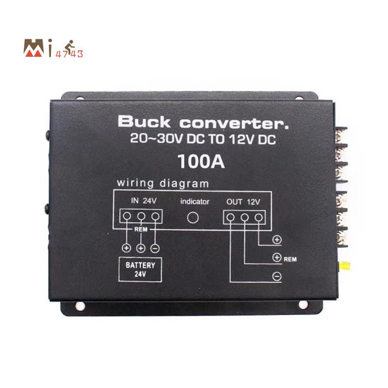 Mi47463100A DC 24V ถึง 12V รถ Power Converter ตัวแปลงไฟฟ้าพร้อมควบคุมอุณหภูมิสําหรับรถกอล์ฟคลับรถบรร