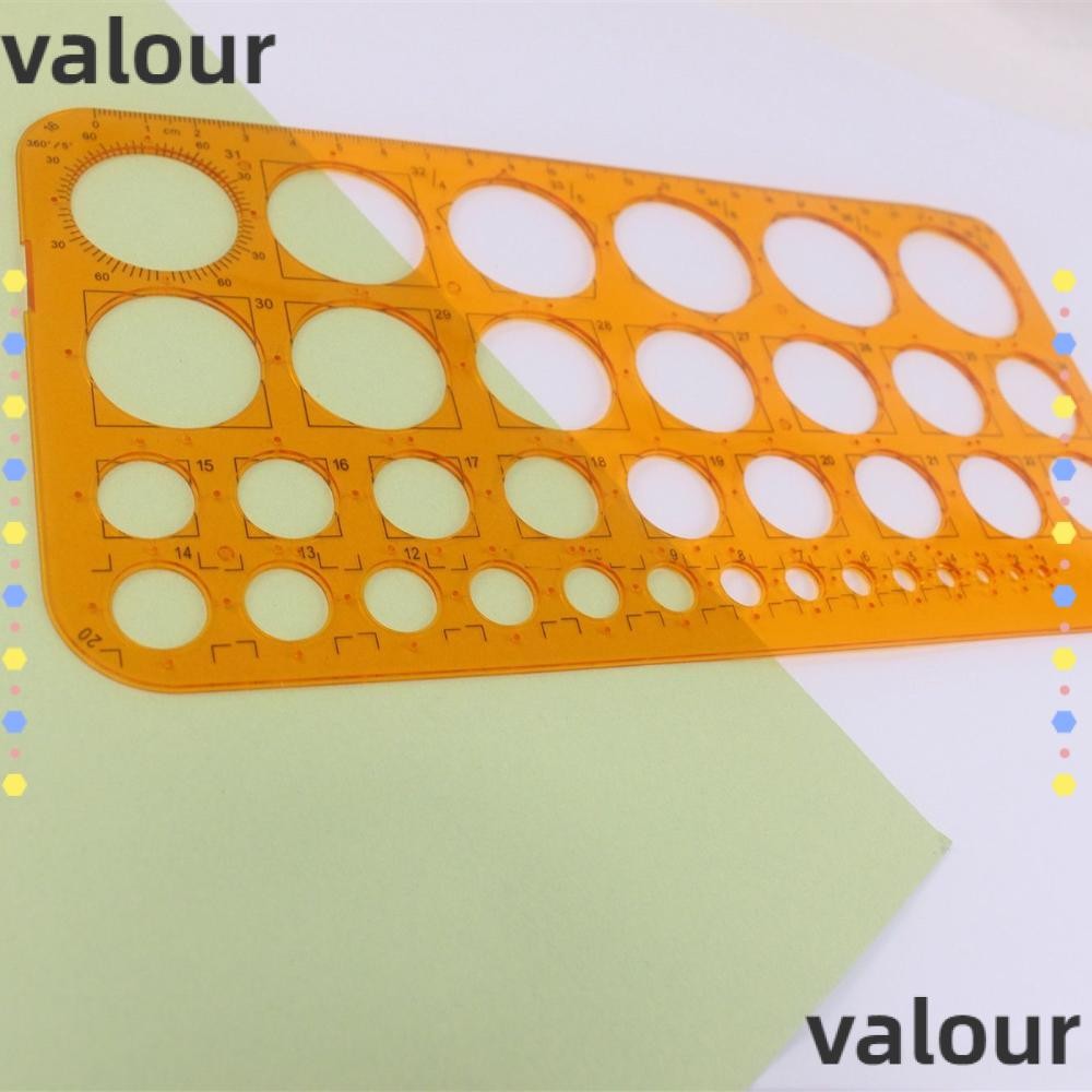 VALOUR Draw A Circle Template Ruler ไม้บรรทัดแม่แบบไม้บรรทัดพิเศษสําหรับการวาดภาพเครื่องมือวาดภาพวงก