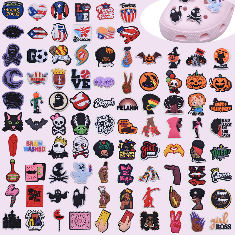 ตกแต่งรองเท้าด้วยปุ่มสไตล์อนิเมะ DIY สำหรับ Clogs