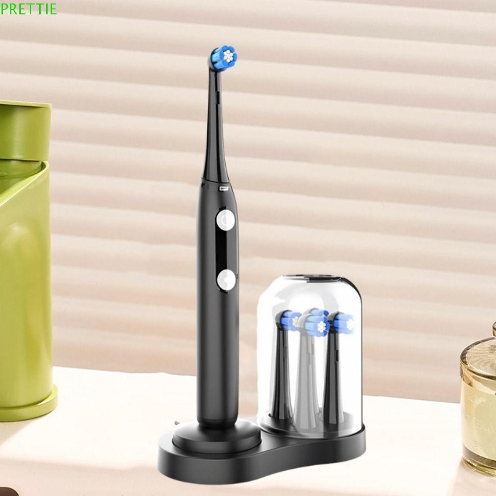 PRETTIE 2 ชุดหัวแปรง Storage Bracket,ประหยัดพื้นที่ 2 in 1 ชั้นวางแปรงสีฟันไฟฟ้า, ใช้งานได้จริงพร้อม