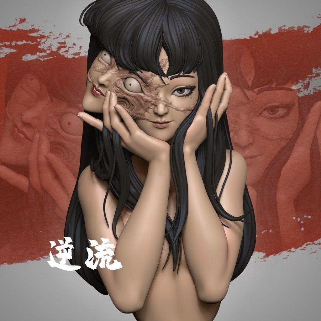 Ito Junji Series Tomie Hand-Made Model Play เกมกระดานโมเดลจิ๋วหมากรุกสงคราม GK การปรับแต่งโมเดลสีขาว