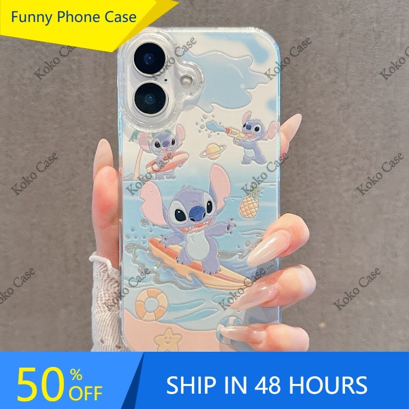 เข้ากันได้กับ iPhone 16 iPhone 15 iPhone 13 iPhone 11 เคสโทรศัพท์กลิตเตอร์ใส รุ่นอัพเกรด RLHXSF241~2#