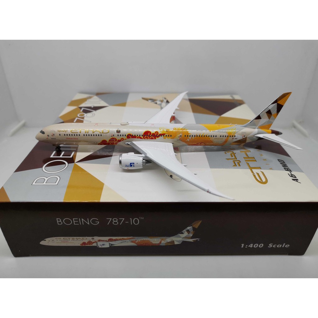 Phoenix 04326 1: 400 Attihad Airlines B787-10 A6-BMD โลหะผสมมังกรจีน