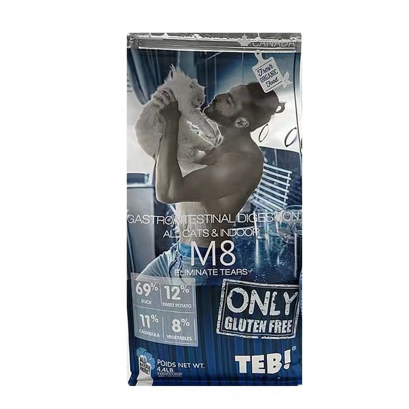 เทบ!To Enbe Cat Food M8 Organic Intestinal Indoor Whole Cat Food 2kg Blue White English Short Americ