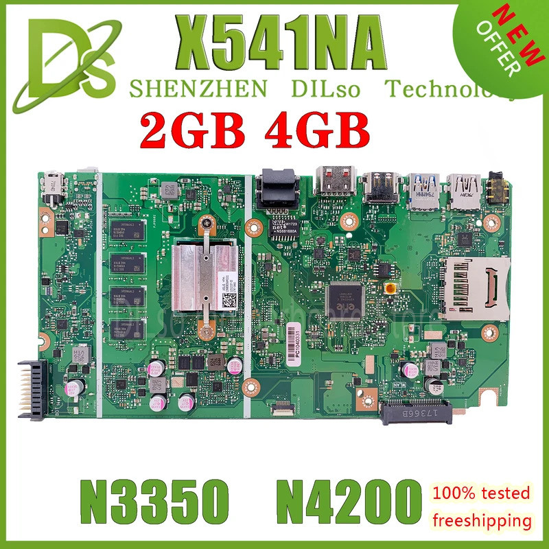 KEFU PLACA X541NA MAINboard สําหรับ ASUS VivoBook Max D541N X541N แล็ปท็อปเมนบอร์ด N3350 N3450/N4200