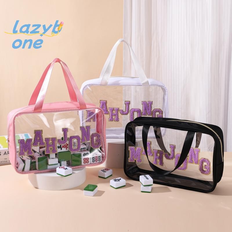 LZ-t] Mahjong Tile Bag กันน้ําขนาดใหญ่ Mahjong Tile Holder แบบพกพาสําหรับธุรกิจ Studio Home Travel ผ