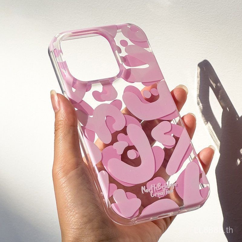 เคสโทรศัพท์โทรศัพท์ เหมาะสําหรับกราฟฟิตีภาษาอังกฤษคู่ 17/16/15promax/14 สไตล์ใหม่ 13/12/11pro Niche xsmax/xr สร้างสรรค์กันกระแทกหลุมขนาดใหญ่รวมทุกอย่างป้องกันกรณี 6CLY