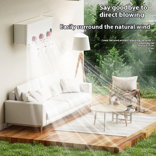 3 ชิ้น Conditioning Guide Fan, ติดผนังป้องกันการเป่าโดยตรงเครื่องปรับอากาศ Ventilator, Windmill Shaped Silent Air