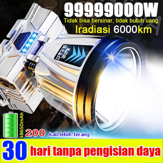 Senter Kepala Super Terang 500 Watt Original/Headlamp Outdoor Senter Kepala 500 Watt Super Terang Cas Listrik 186500mah Jarak Jauh 900000m 900jam