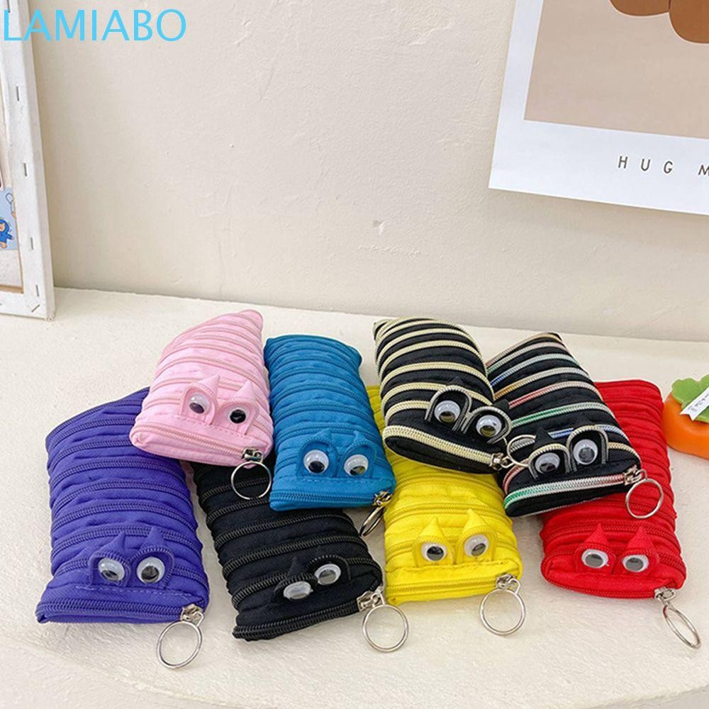 LAMIABO Zipper Pencil Case Funny Kawaii Pouches Pen Holder Kids Storage Bag