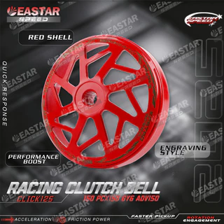 เฉพาะกระโหลกครัช Lead Giorno Click125/150 Pcx150 Adv150 Gy6 กระดิ่งคลัชซิ่ง / ฝาครอบคลัช สไตล์แกะสลัก (สีแดง)