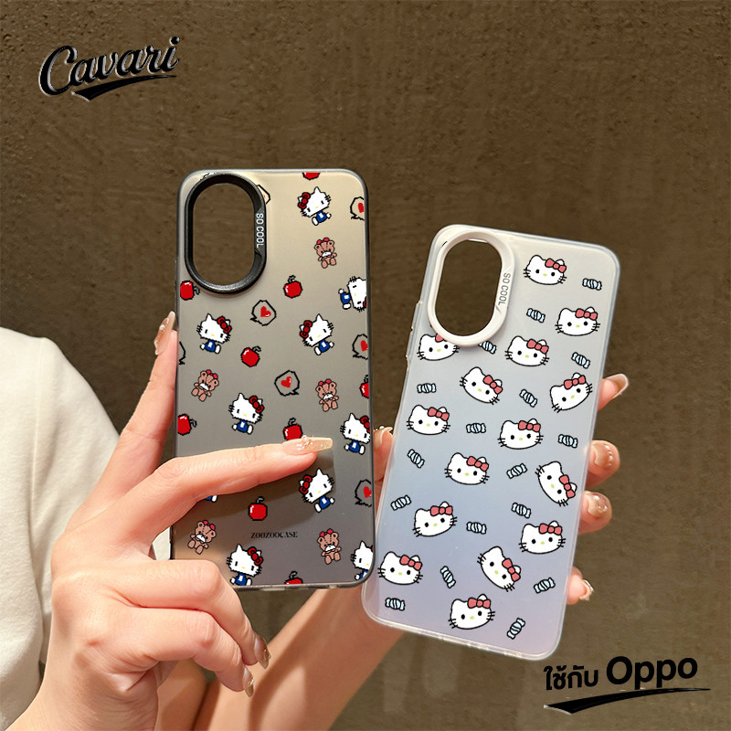 เคสโทรศัพท์ ใช้กับ OPPO A17 A57 A3s A18 A53 A16 A58 A7 A17K A5 A38 A54 A12 A77 A15 A9 A5s A78 Reno 5F เฮลโลคิตตี้พิกเซล