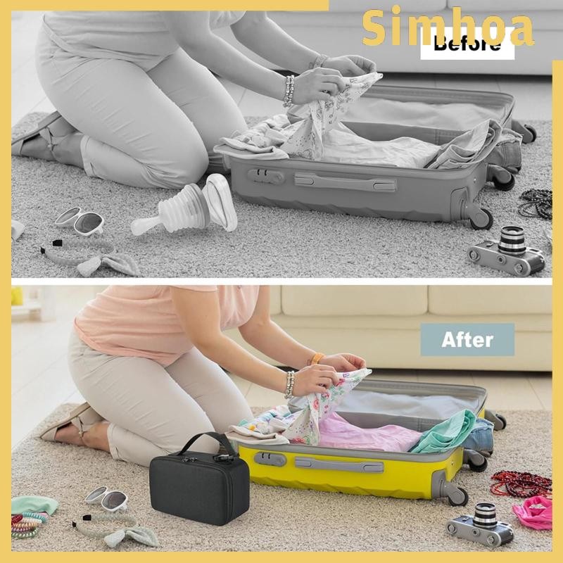 [SIMHOA] กระเป๋าเก็บของสําหรับอุปกรณ์ดูด Airway ซิปแบบพกพาเคสเดินทางมืออาชีพสําหรับรถบ้านเดินป่ากลาง