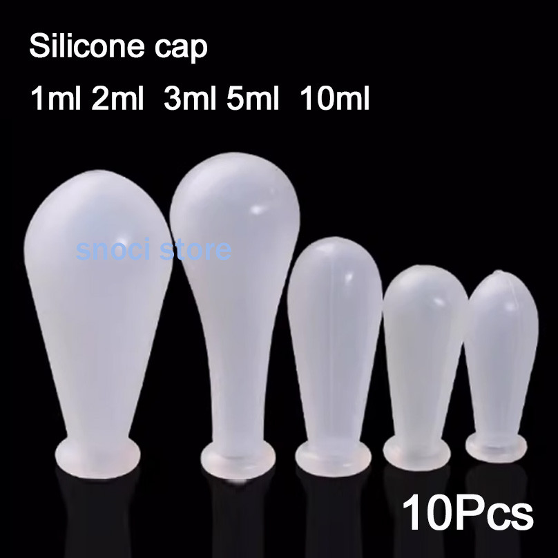 ห้องปฏิบัติการ dropper ฝาซิลิโคน pipette หัวยางแก้ว pipette 1ml/2ml/3ml/5ml/10ml 10 ชิ้น