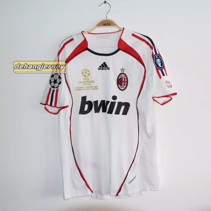 2006/07 Retro Edition ACMilan Away เสื้อฟุตบอลสําหรับขนาด S-2XL