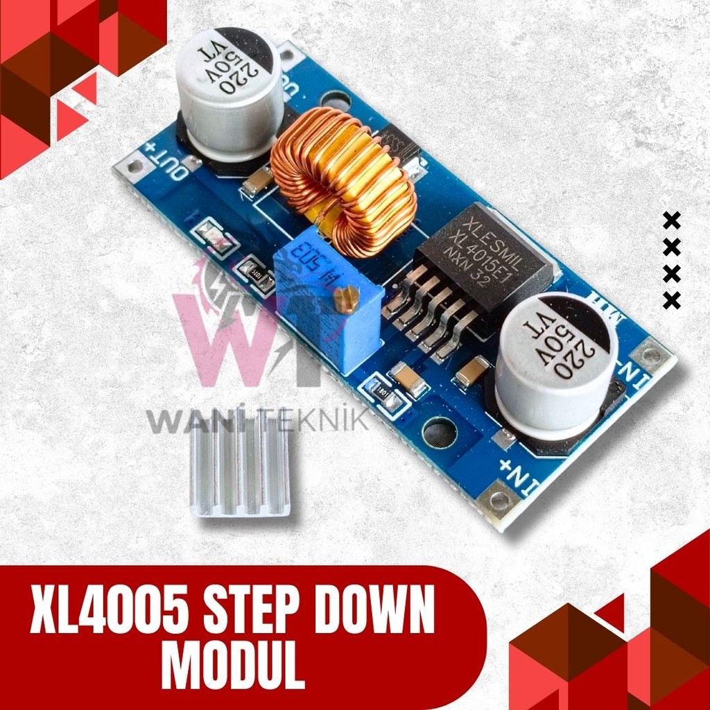 โมดูลสเต็ปดาวน์ XL4005 | 5A ตัวควบคุมแรงดันไฟฟ้า DC แบบปรับได้