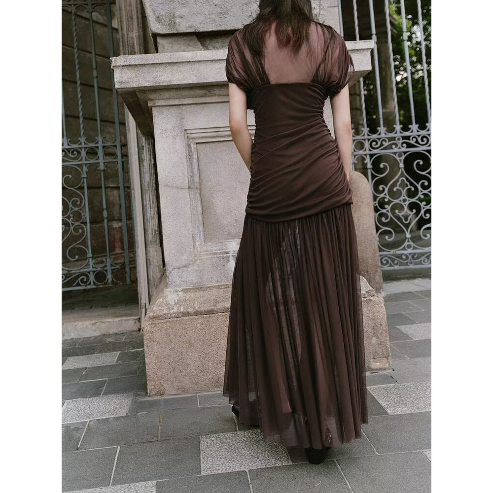 สําหรับ 2026 ฤดูใบไม้ผลิผลิตภัณฑ์ใหม่แฟชั่นสตรีที่ดีงามผ้าไหมตาข่ายเย็บยืนขึ้นปกแขนกุดชุด 4772252717 - รูปที่ 2