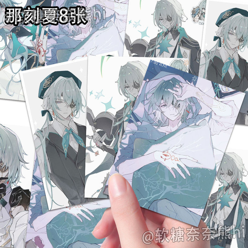 8 ชิ้น/เซ็ตอะนิเมะเกม Personal ID การ์ดพิมพ์ด้าน Anaxa Anaxagoras การ์ดเลเซอร์สําหรับของขวัญและคอลเล