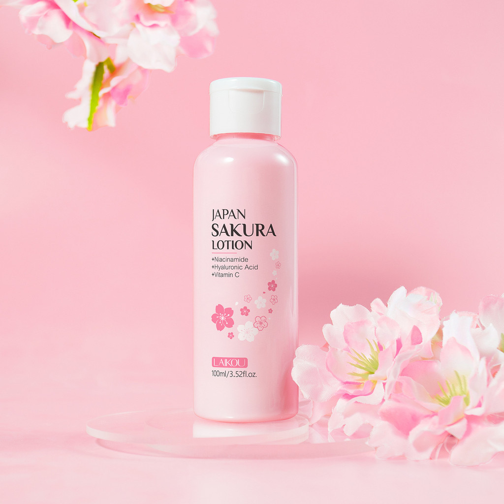 LAIKOU LAIKOU Cherry Blossom Lotion 00ml Moisturizing Facial Care ผลิตภัณฑ์ดูแลผิว HF928
