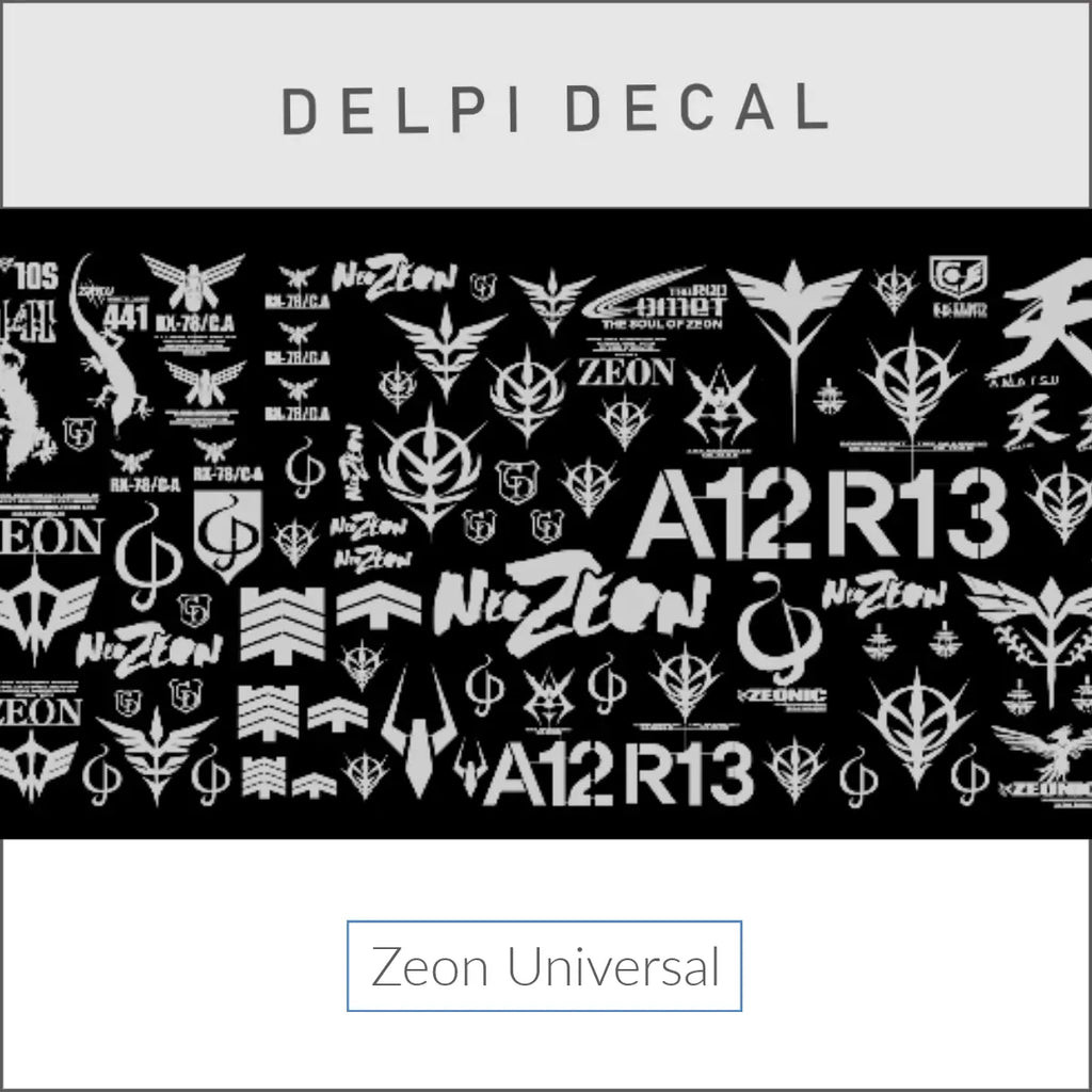 Delpi Decal (สติกเกอร์โลหะ) Zeon Universal (Silver)