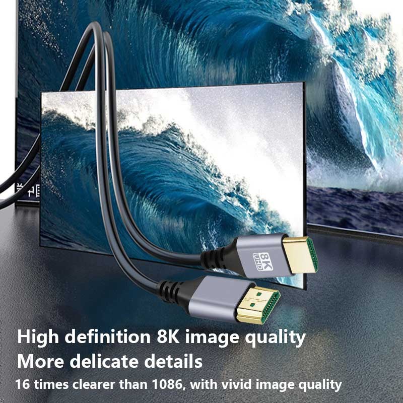 HDMI 2.1 Cable 8K Aluminum Alloy Dolby Vision HD for TV Xiaomi Box Monitor PC Projector