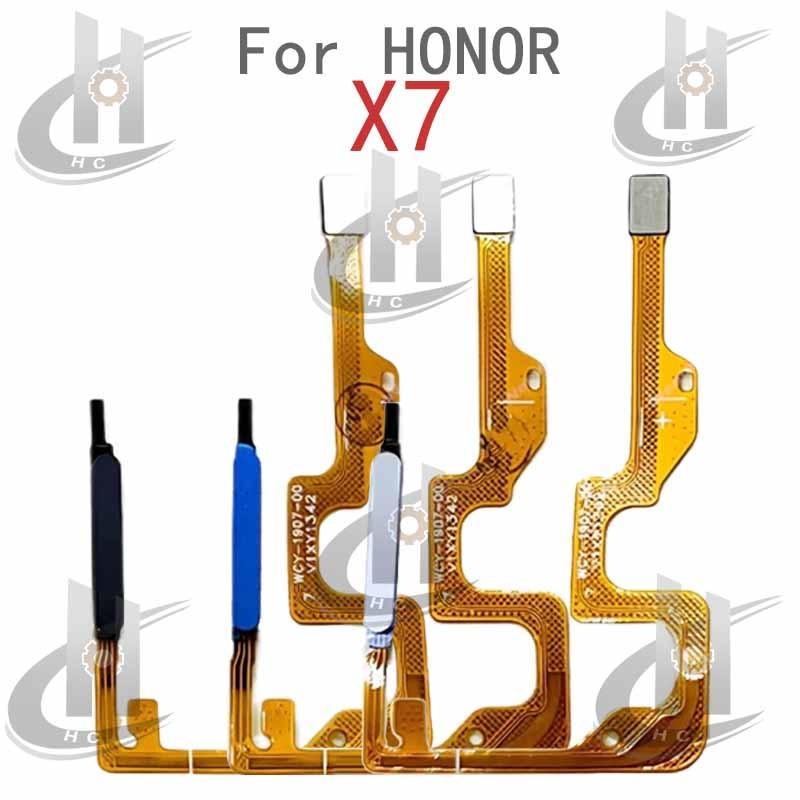 ลายนิ้วมือ Touch Sensor Finger Power Switch ON OFF ปุ่มด้านข้าง Key Flex Cable สําหรับ Honor X7