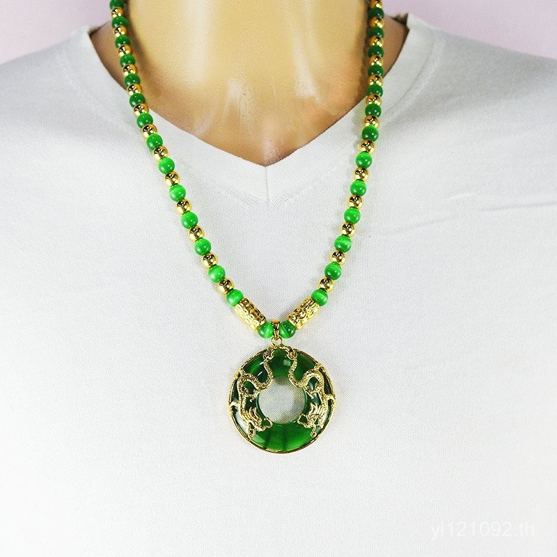 สร้อยคอยุโรปแบบ Cats Eye สไตล์ผู้ชาย ออกแบบเหมือนจริง เครื่องประดับยอดฮิต จัดส่งฟรี OBC5