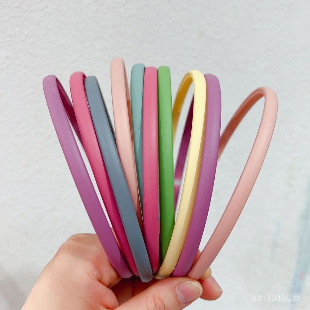 ที่คาดผมกิ๊บเด็กสไตล์เกาหลี Macaron สีดำและสีเรียบ ยี่ห้อ Q2B1