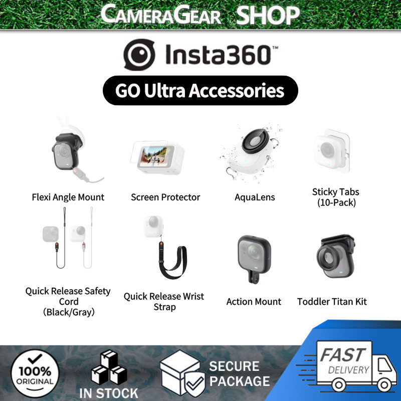 Insta360 GO ULTRA Accessories - Quick Release Mount, Pivot Stand, Action Mount,Toddler Titan Kit,Scr