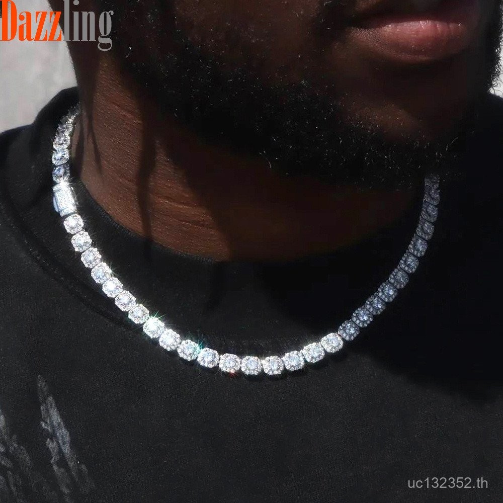 8 มม.Hiphop Hipster ยุโรปอเมริกันที่ไม่ซ้ํากันผู้ชาย Street Hip Hop สร้อยคอ Rock Sugar สร้อยคอ Rap C