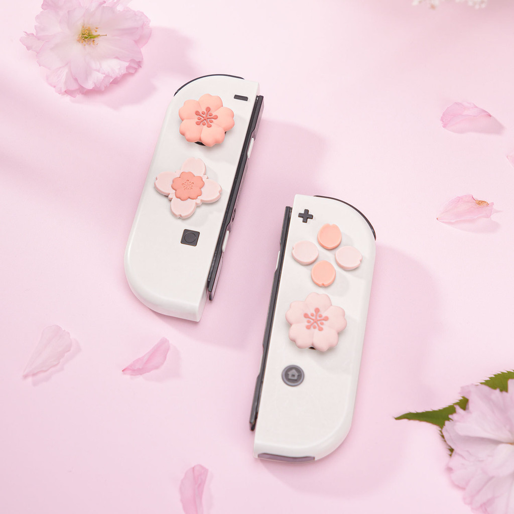 Jixiang Nintendo Switch OLED/NS Keypad, Sakura Joystick Cap Cross Direction Keypad, อุปกรณ์เสริมคอนโ