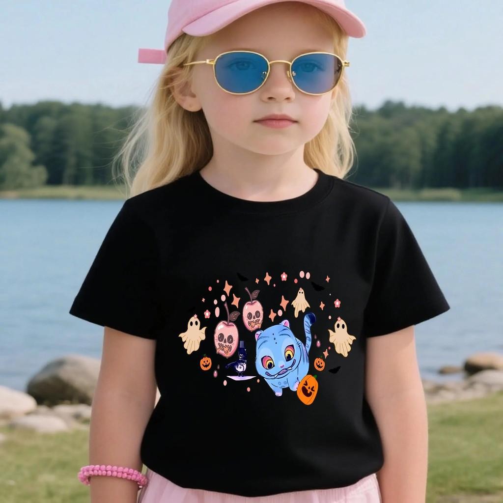 Happy Halloween Kpop Demon Hunters เสื้อยืด Baju เด็กผู้ใหญ่ Kpop Huntrix Tiger Derpy Spooky Season 