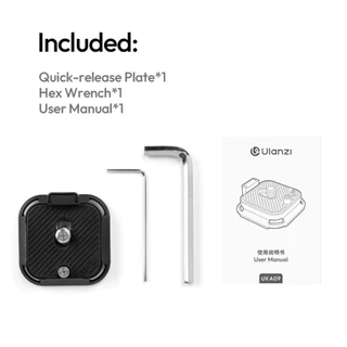 Ulanzi UKA09 Uka Anti-Twist Plate เพลทปลดเร็ว ระบบ Quick Release เพลทกล้อง DSLR สำหรับต่อขาตั้ง