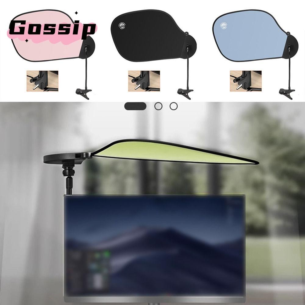 GOSSIP Light Visor,ปรับได้พร้อมคลิปคอมพิวเตอร์สํานักงานแรเงาบอร์ด,แบบพกพามัลติฟังก์ชั่ฉนวนกันความร้อนพับสํานักงานบังแดดสําหรับรถบ้านสํานักงาน