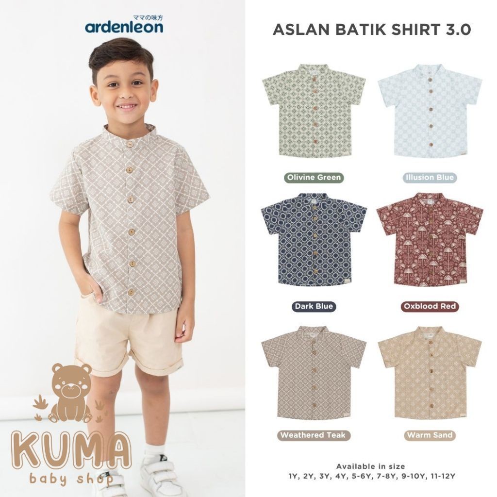 KEMEJA ARDENLEON Aslan Batik Shirt for Boys 3.0
