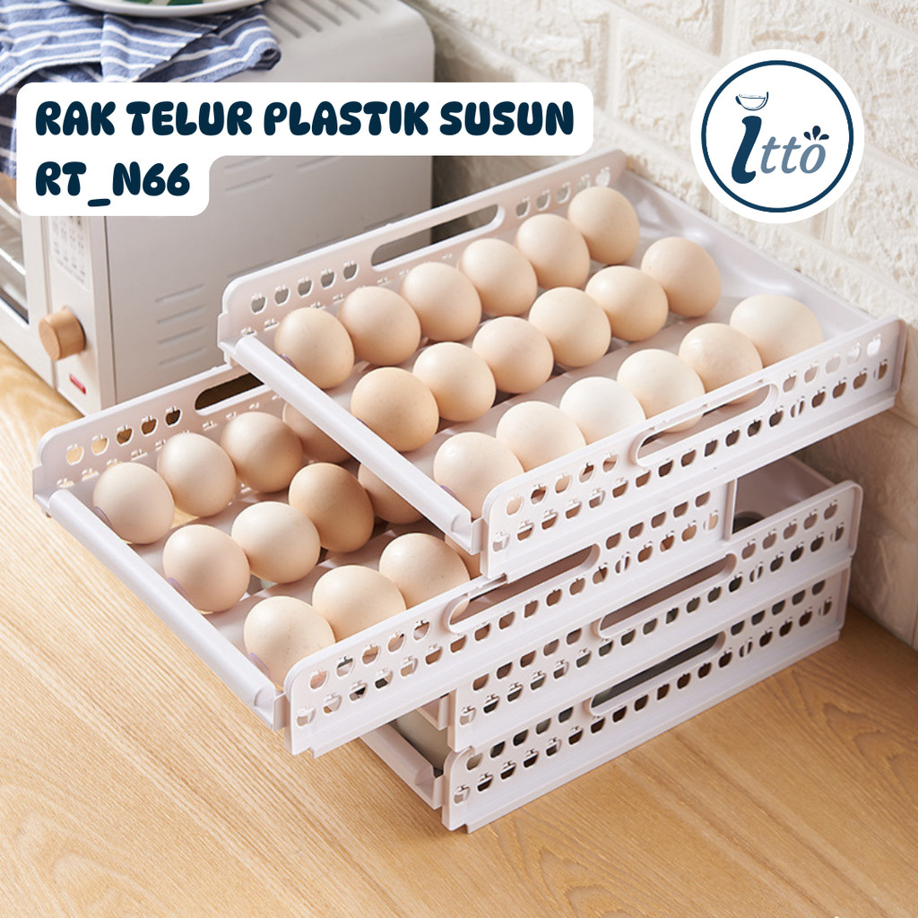 ชั้นวางไข่พลาสติกซ้อน N59 ที่วางไข่