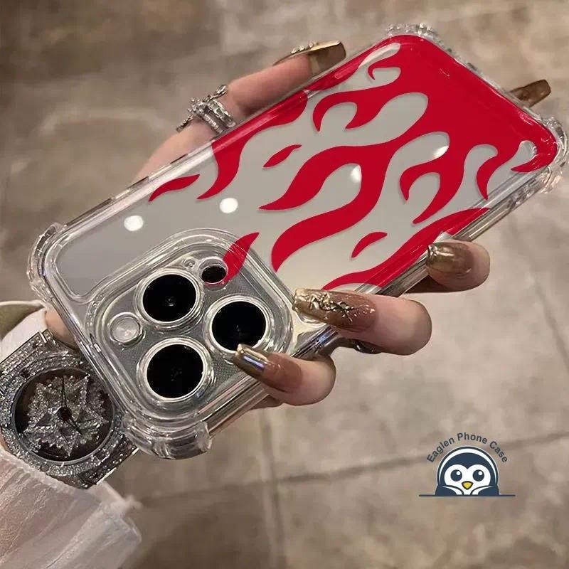 Cool ผีเสื้อเปลวไฟเคสโทรศัพท์สําหรับ iQOO 15R 15 Ultra 13 12 11 11S 10 9 8 7 5 3 Neo 10 Pro Plus 9S 9 8 Pro 7 6 5 SE 5S 3 U5E U3 U1 ฝาครอบสี่มุม ปลอกนิ่มใสกันกระแทก