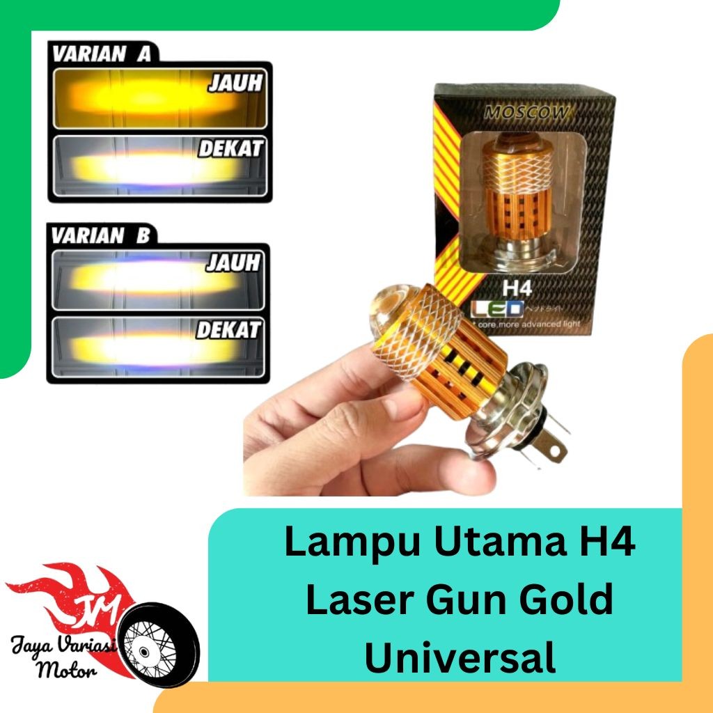 Black & Gold H4 หลอดไฟหน้า / Black & Gold H4 Bulb / Black & Gold H4 ไฟหน้า / H4 LED 2 โหมดสูงต่ํา 18