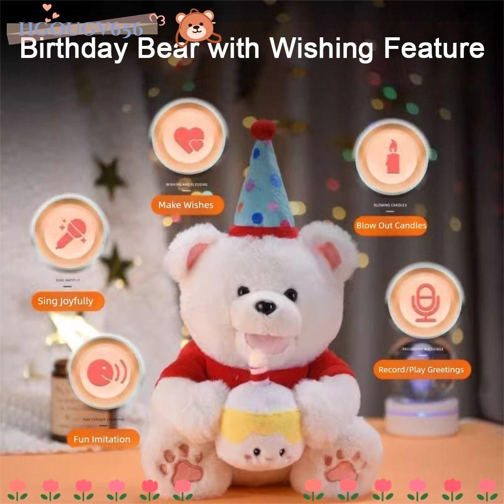 HGOUGVT ตุ๊กตาไฟฟ้าที่สมจริง, ตุ๊กตาไฟฟ้าขับเคลื่อน Interactive Huggy Cat, พูดคุณสมบัติการออกแบบจําล