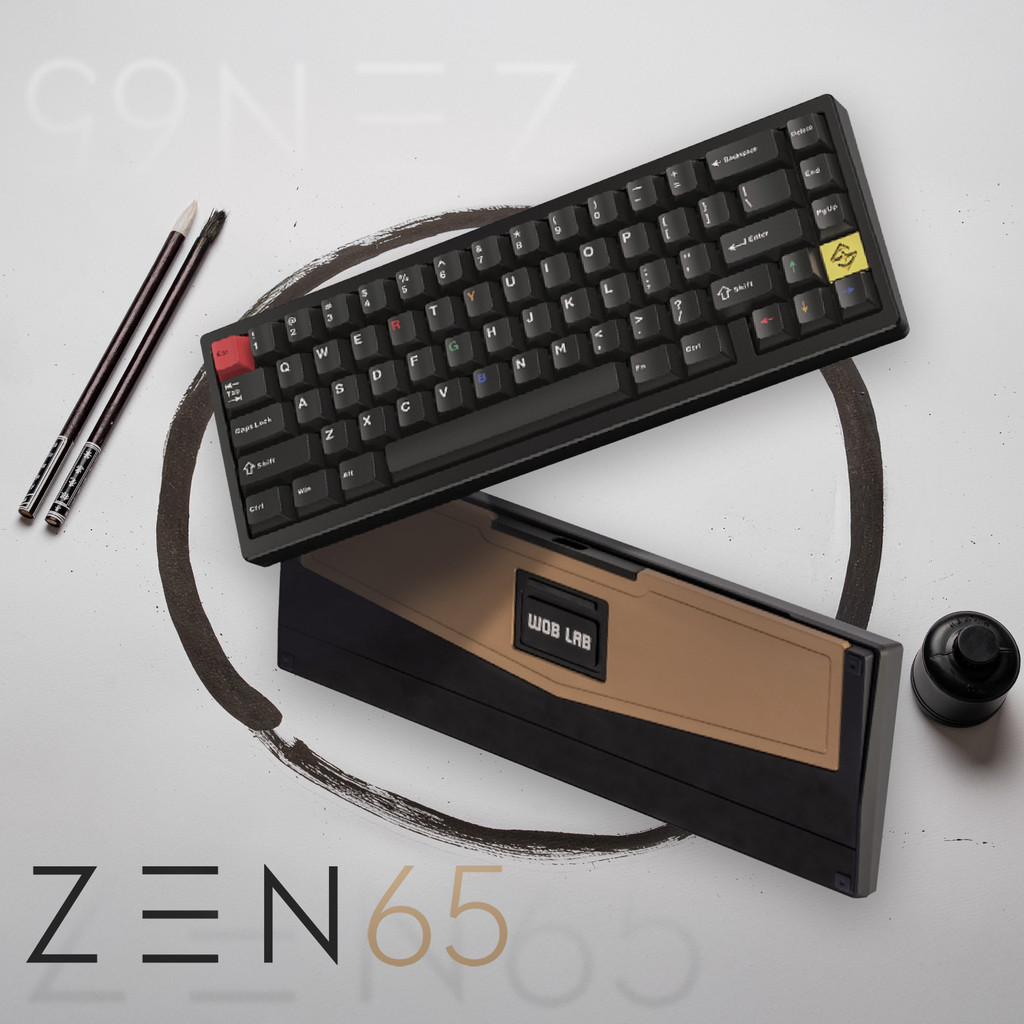 WOBKEY ZEN 65% คีย์บอร์ดแบบกลไก – Hot-Swappable, Tri-Mode Wireless, CNC อลูมิเนียม, RGB Backlight