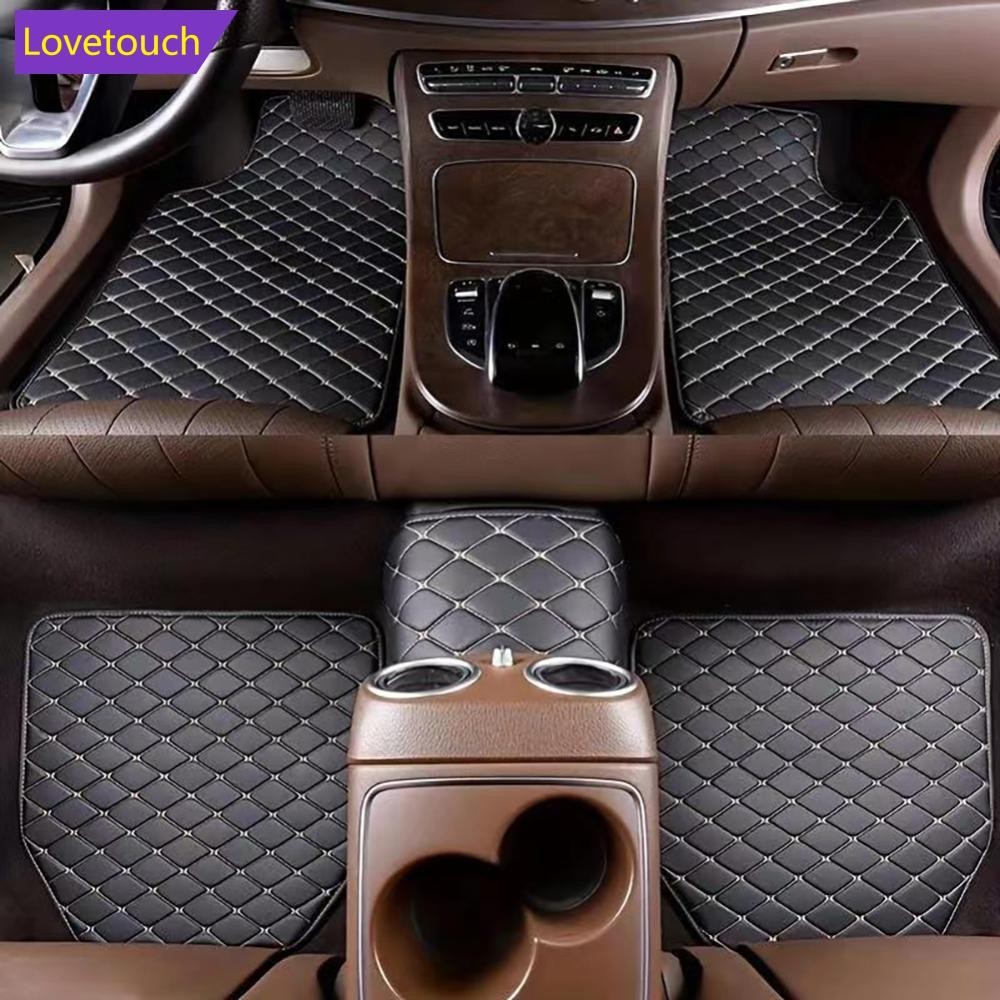 LOVETOUCH 5 ชิ้น/เซ็ต Universal ภายในรถเสื่อหนังกันน้ํา Auto Foot Pad Protector ภายในรถพรมอุปกรณ์เสร