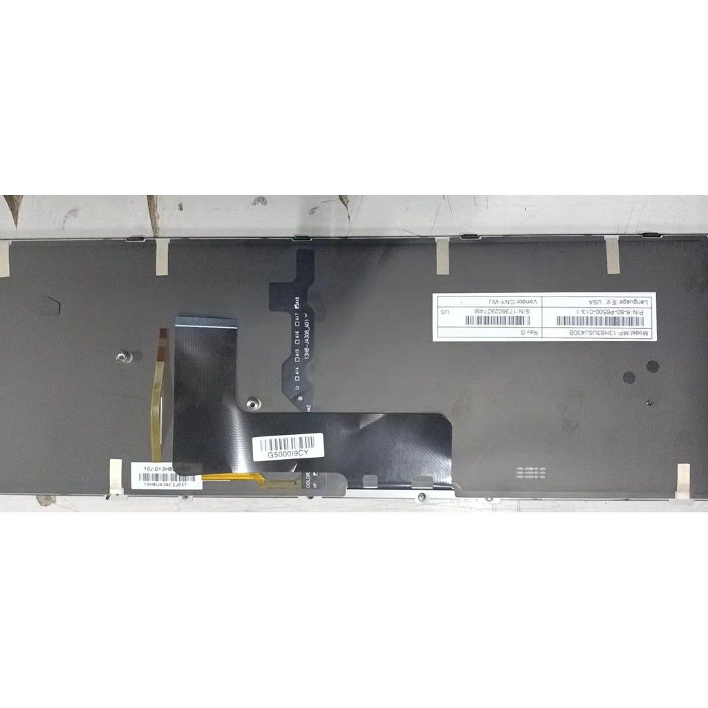 MP-13H83U4J430B 13H83USJ430B P/N; 6-80-P6501 P6500 คีย์บอร์ดเรืองแสง US
